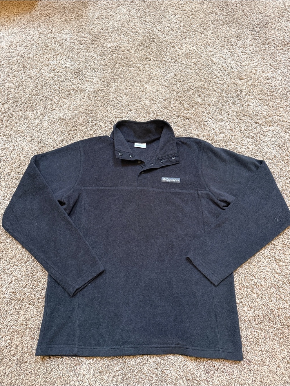 Men’s Medium Columbia Black Zip-Up Fleece Sweater